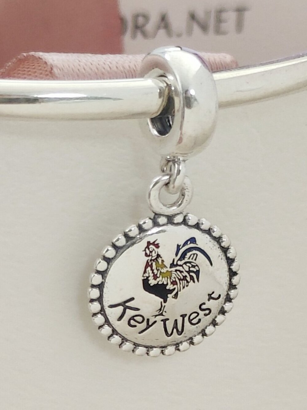 Pandora Key West FL Chick Exclusive Dangle Charm S925 Silver Pendant with box